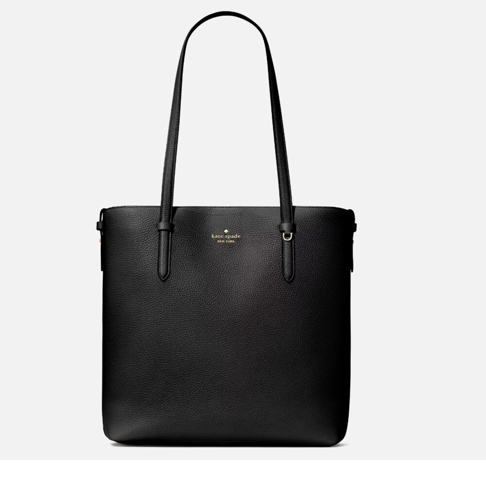 New Kate Spade Juliette Pebble Leather Medium Tote Black